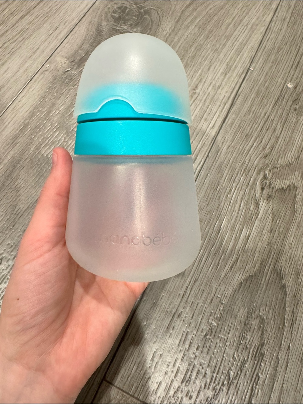 nanobébé Silicone Baby Bottle in Turquoise set of 4